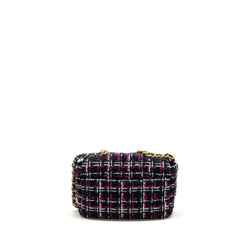 CHANEL SMALL 19 BAG TWEED MULTICOLOUR WITH MULTICOLOUR HARDWARE