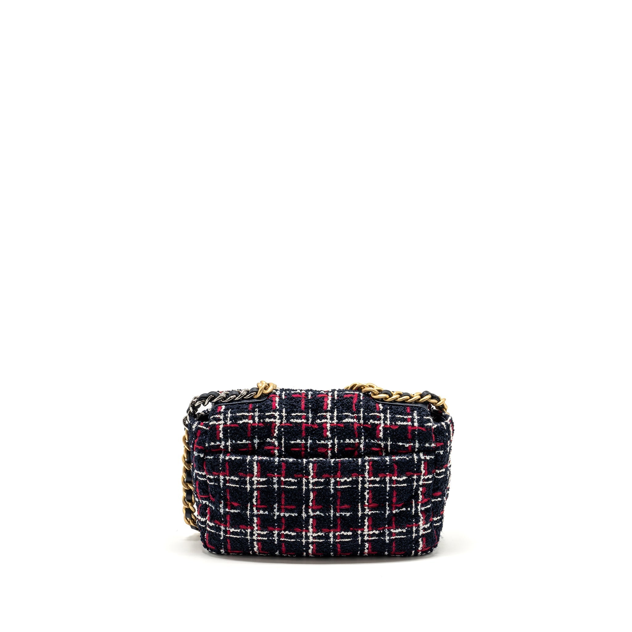 CHANEL SMALL 19 BAG TWEED MULTICOLOUR WITH MULTICOLOUR HARDWARE