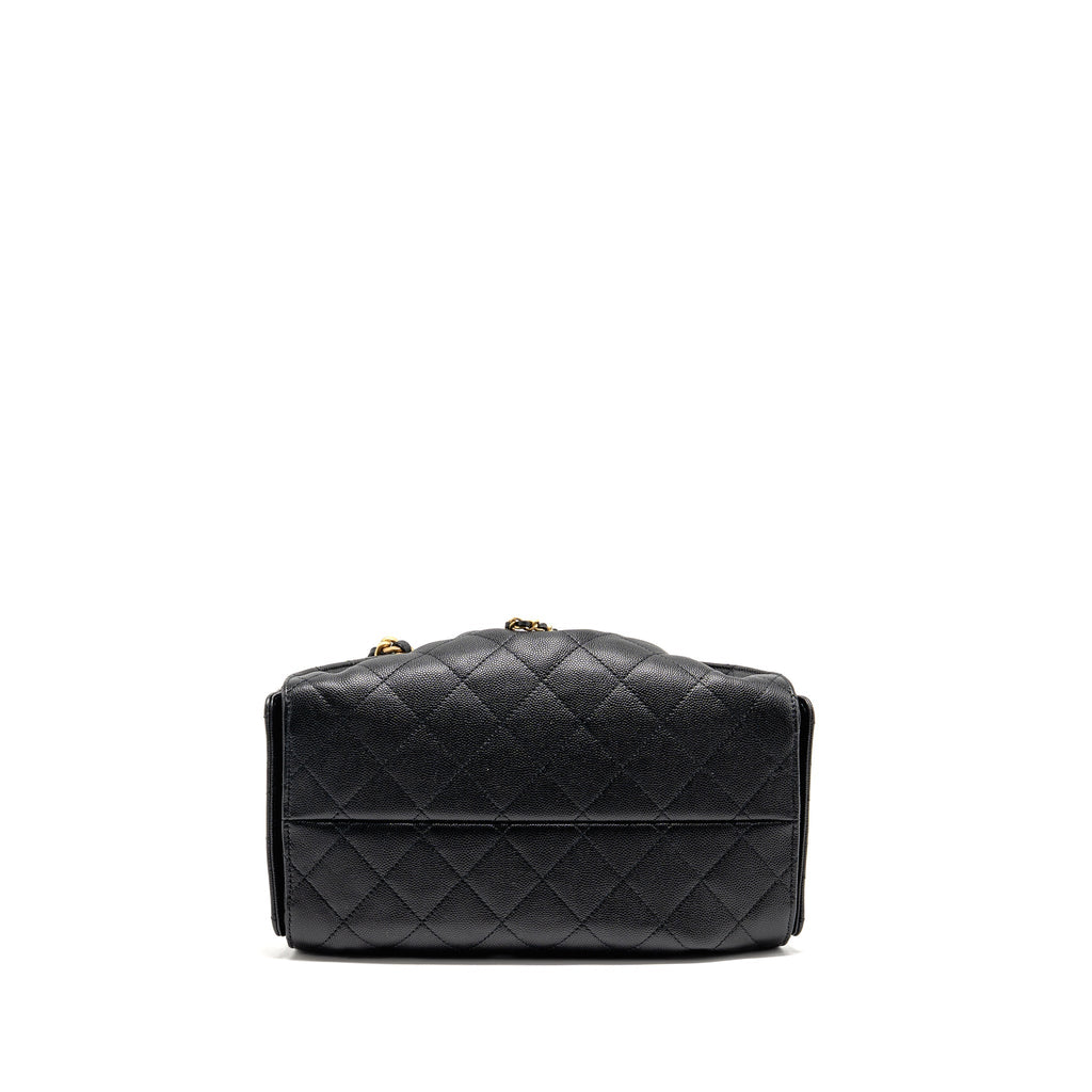 CHANEL SMALL 25 BAG CAVIAR BLACK GHW (MICROCHIP)