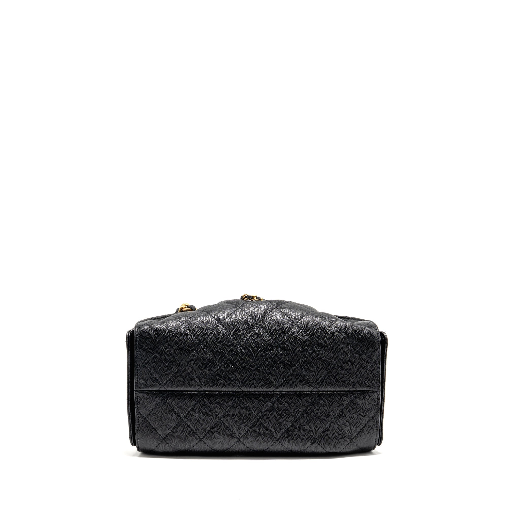 CHANEL SMALL 25 BAG CAVIAR BLACK GHW (MICROCHIP)