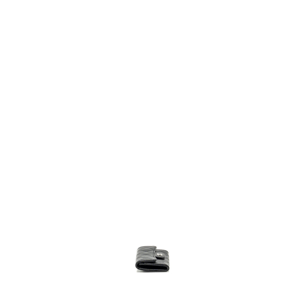 CHANEL CLASSIC FLAP CARD HOLDER CAVIAR BLACK SHW (MICROCHIP)