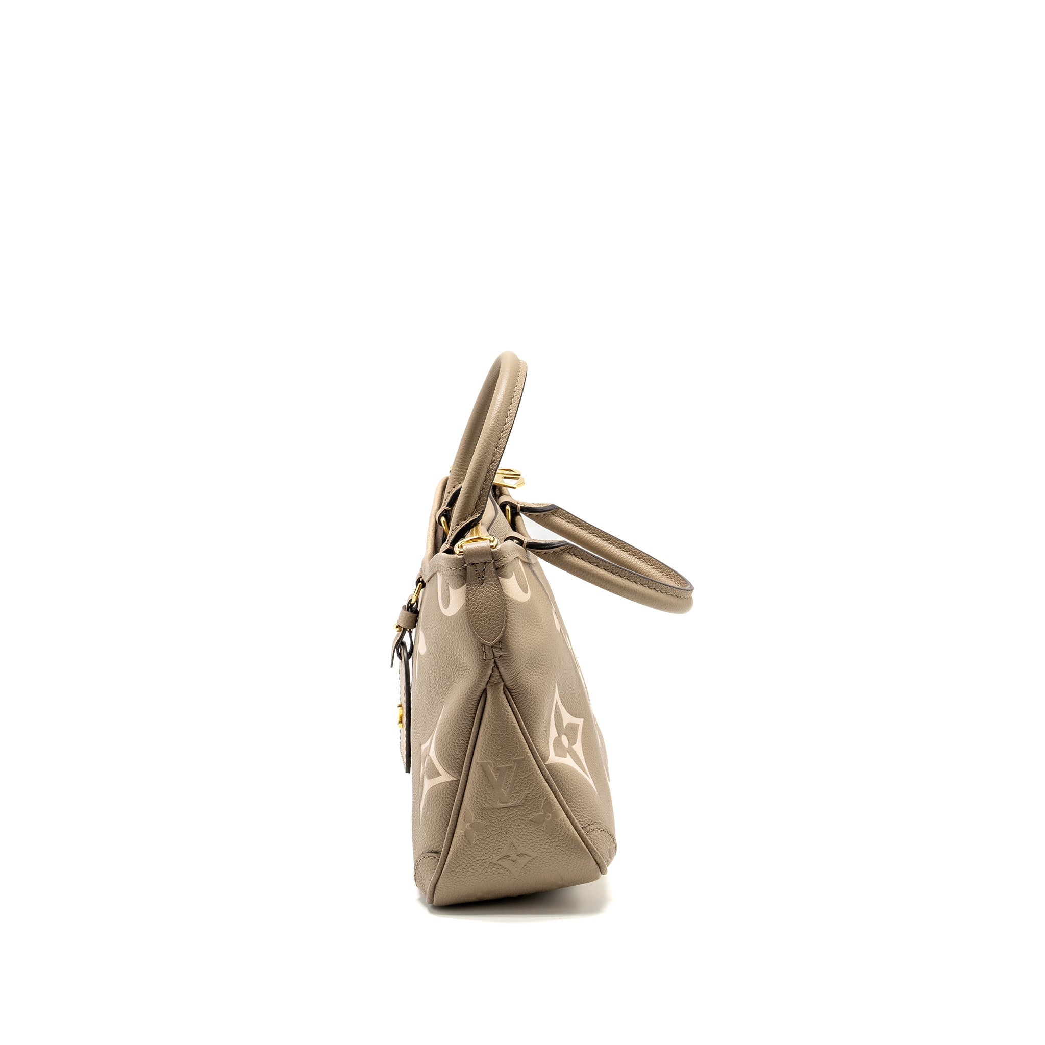 LOUIS VUITTON TRIANON TOTE BAG PM MONOGRAM EMPREINTE TOURTERELLE/CRÈME BEIGE GHW