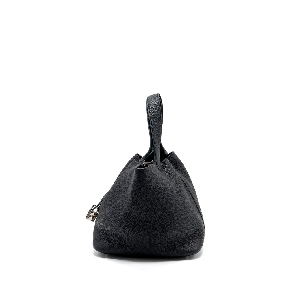 HERMES PICOTIN 22 BAG CLEMENCE BLACK SHW