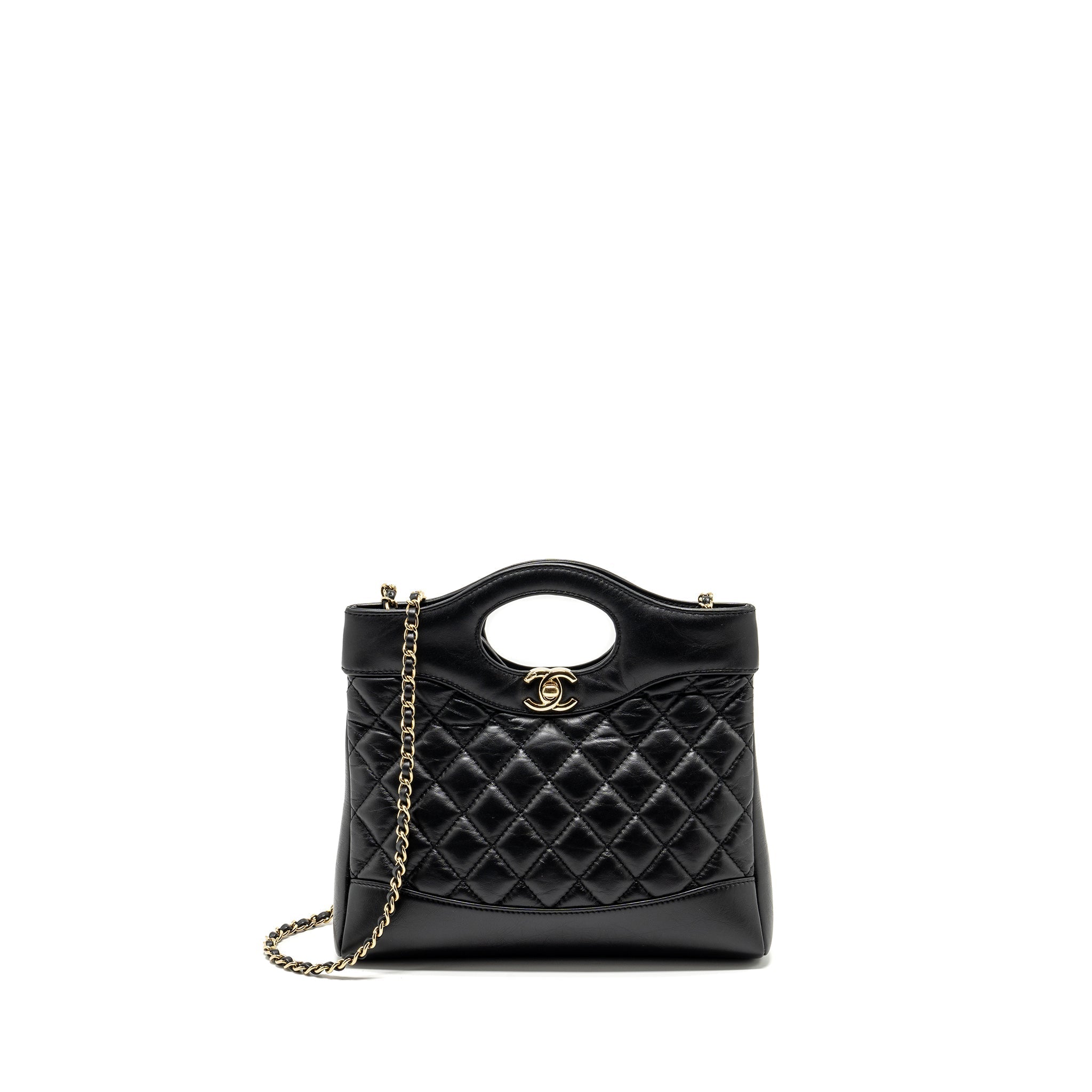 CHANEL 23A MINI 31 BAG CALFSKIN BLACK LGHW (MICROCHIP)