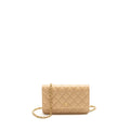 CHANEL CLASSIC WALLET ON CHAIN CAVIAR BEIGE GHW (MICROCHIP)