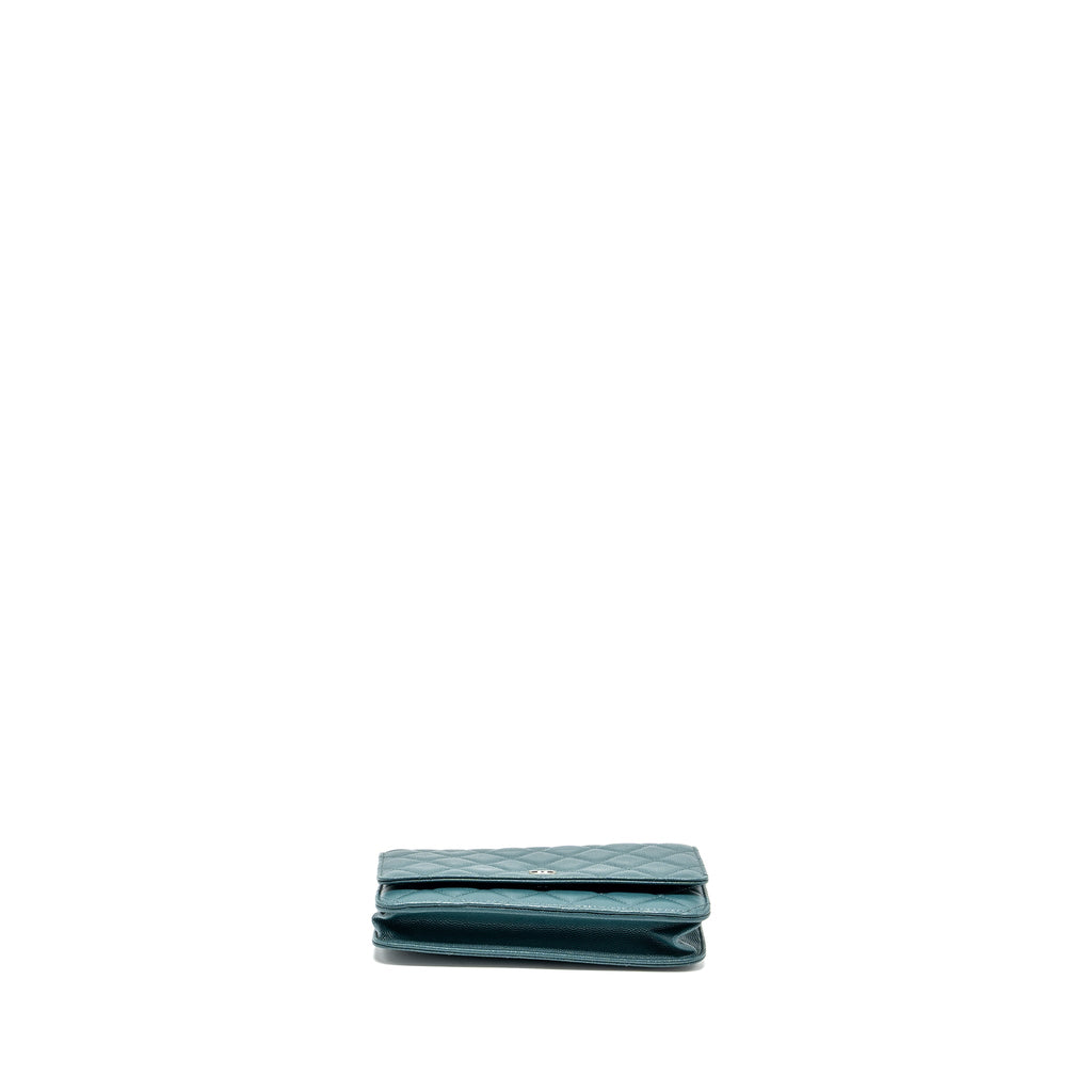 CHANEL CLASSIC WALLET ON CHAIN CAVIAR DARK GREEN SHW