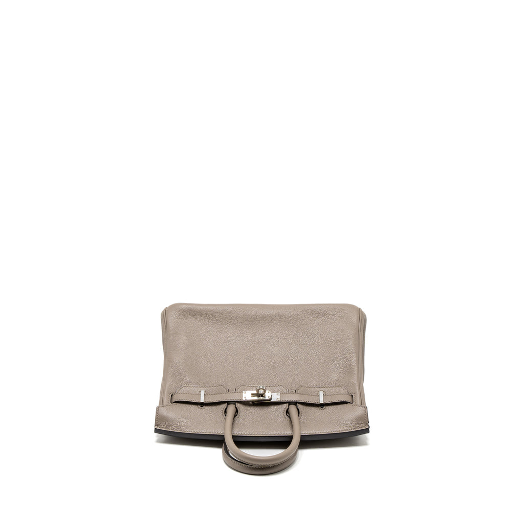 HERMES BIRKIN 25 TAURILLON NOVILLO M8 GRIS ASPHALTE SHW