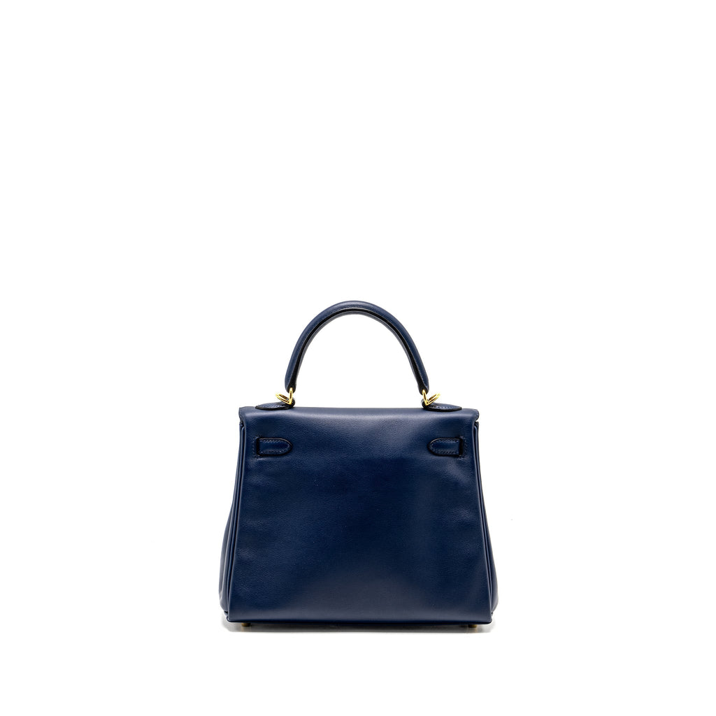 HERMES KELLY 25 SWIFT BLEU NAVY GHW