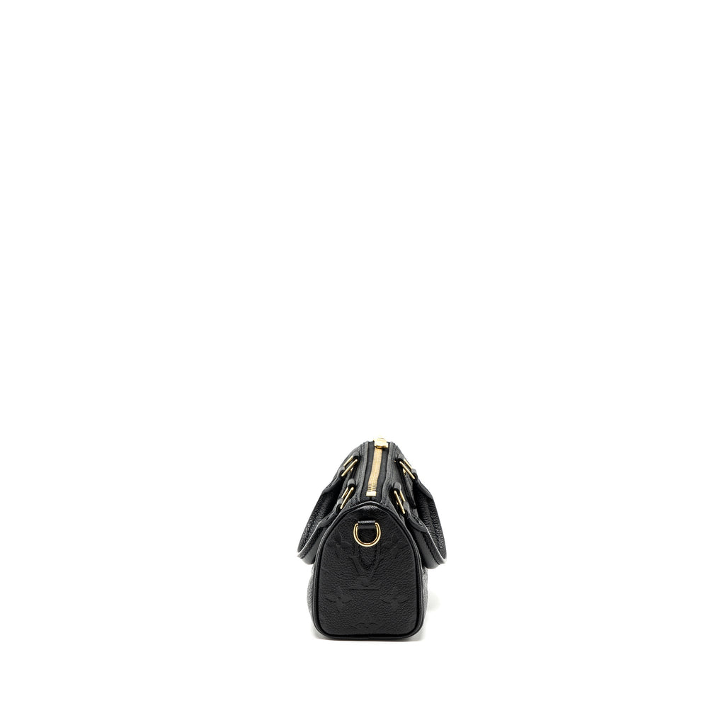 LOUIS VUITTON NANO SPEEDY MONOGRAM EMPREINTE BLACK GHW(NEW VERSION)