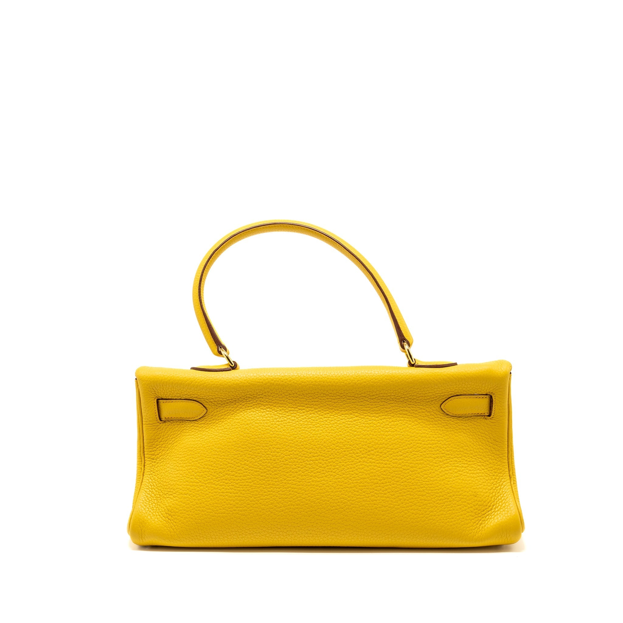 HERMES SHOULDER KELLY CLEMENCE JAUNE AMBER GHW