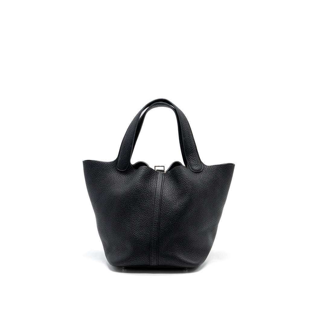 HERMES PICOTIN 22 BAG CLEMENCE BLACK SHW