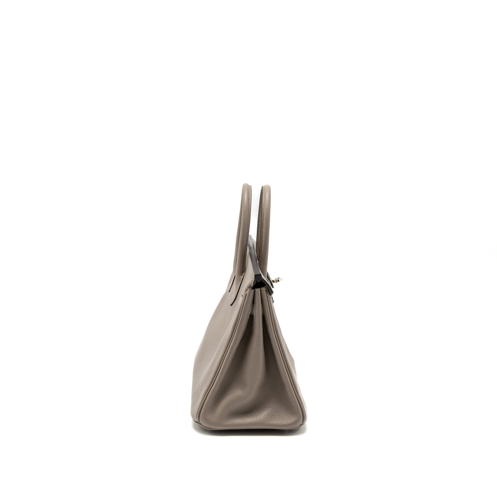 HERMES BIRKIN 25 TAURILLON NOVILLO M8 GRIS ASPHALTE SHW