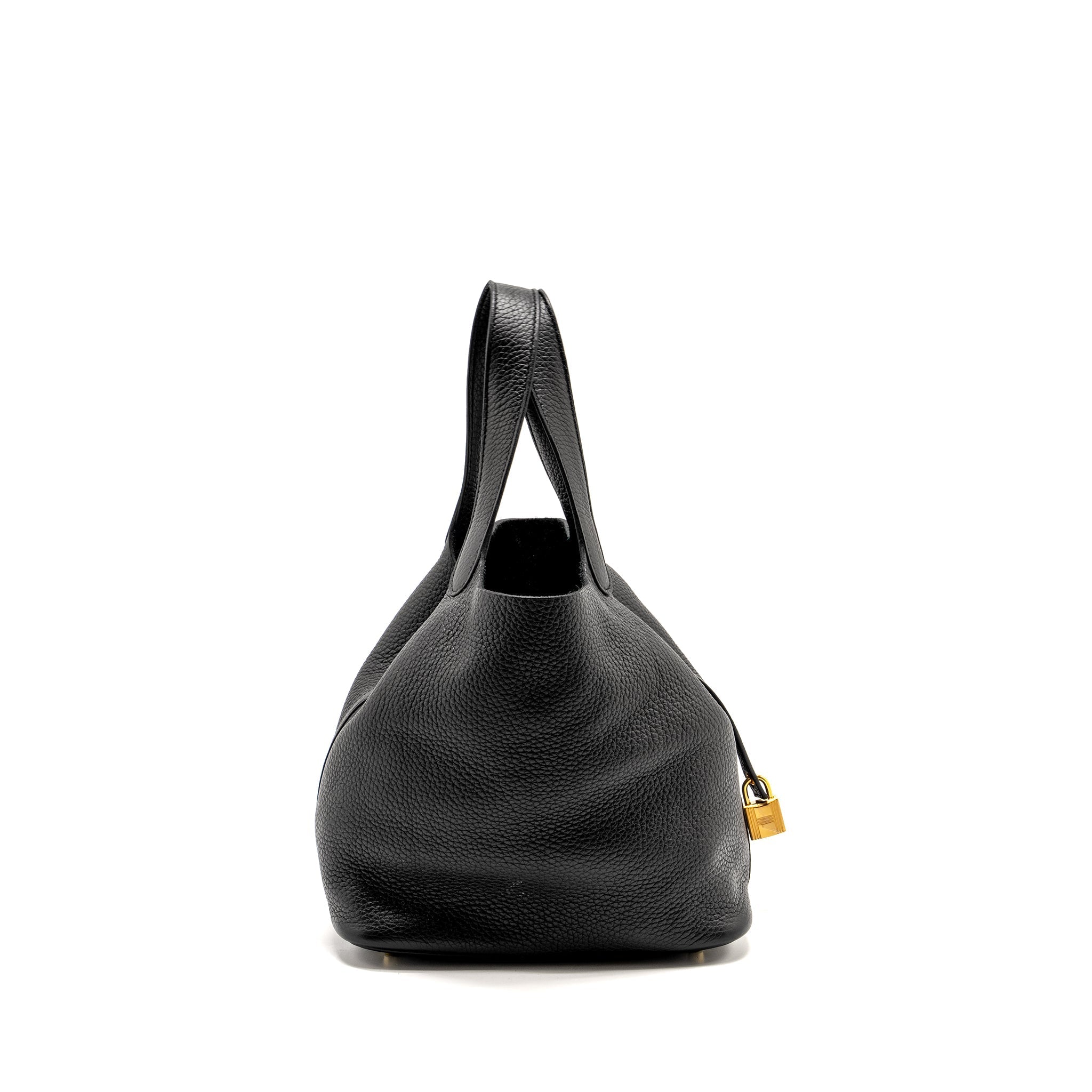 HERMES PICOTIN 22 LOCK BAG CLEMENCE BLACK GHW