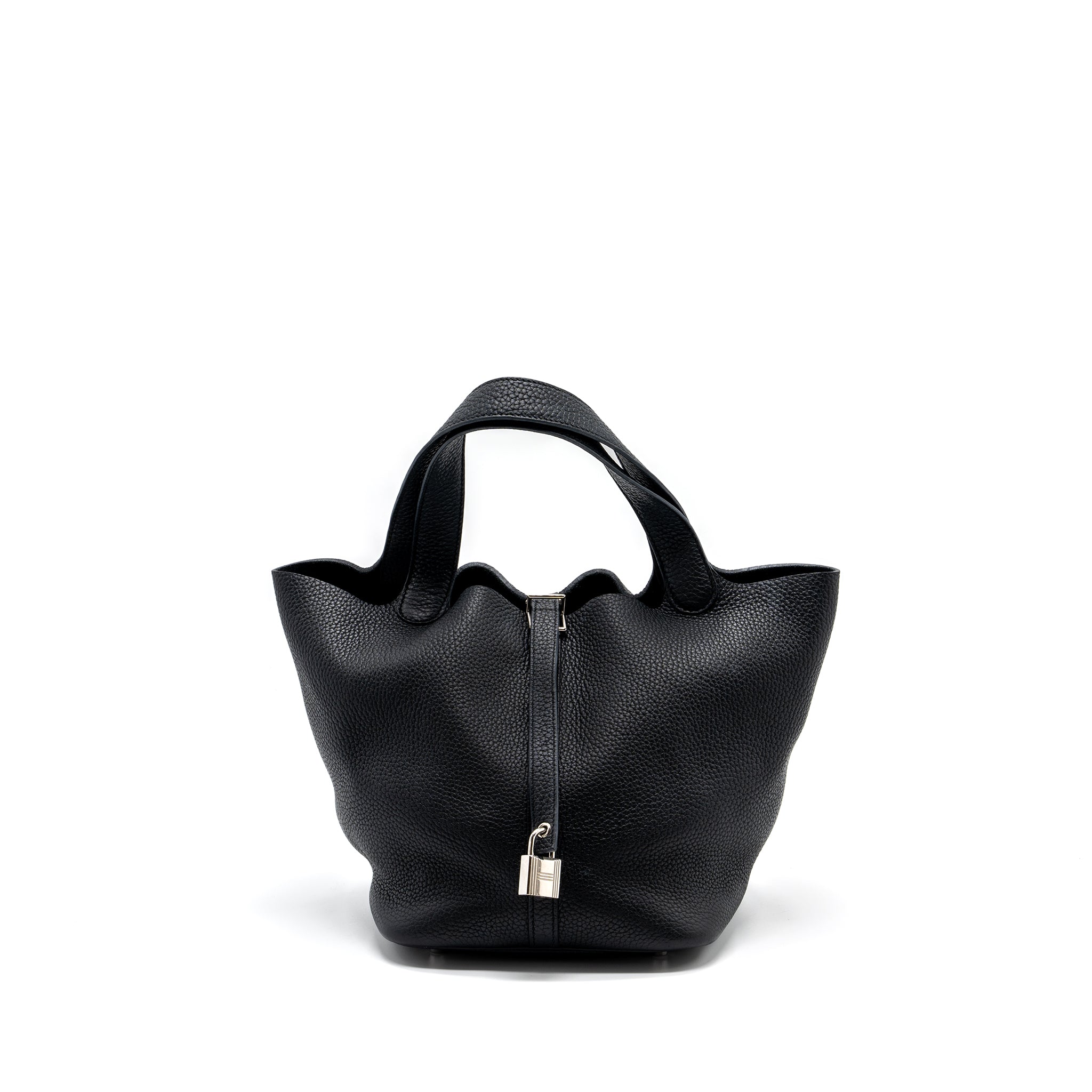 HERMES PICOTIN 22 BAG CLEMENCE BLACK SHW
