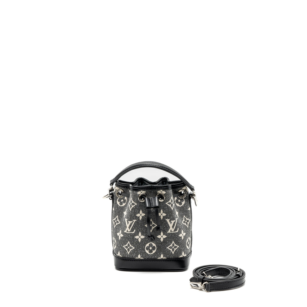 LOUIS VUITTON NANO NOE JACQUARD DENIM BLACK MULTICOLOUR SHW (NEW VERSION)