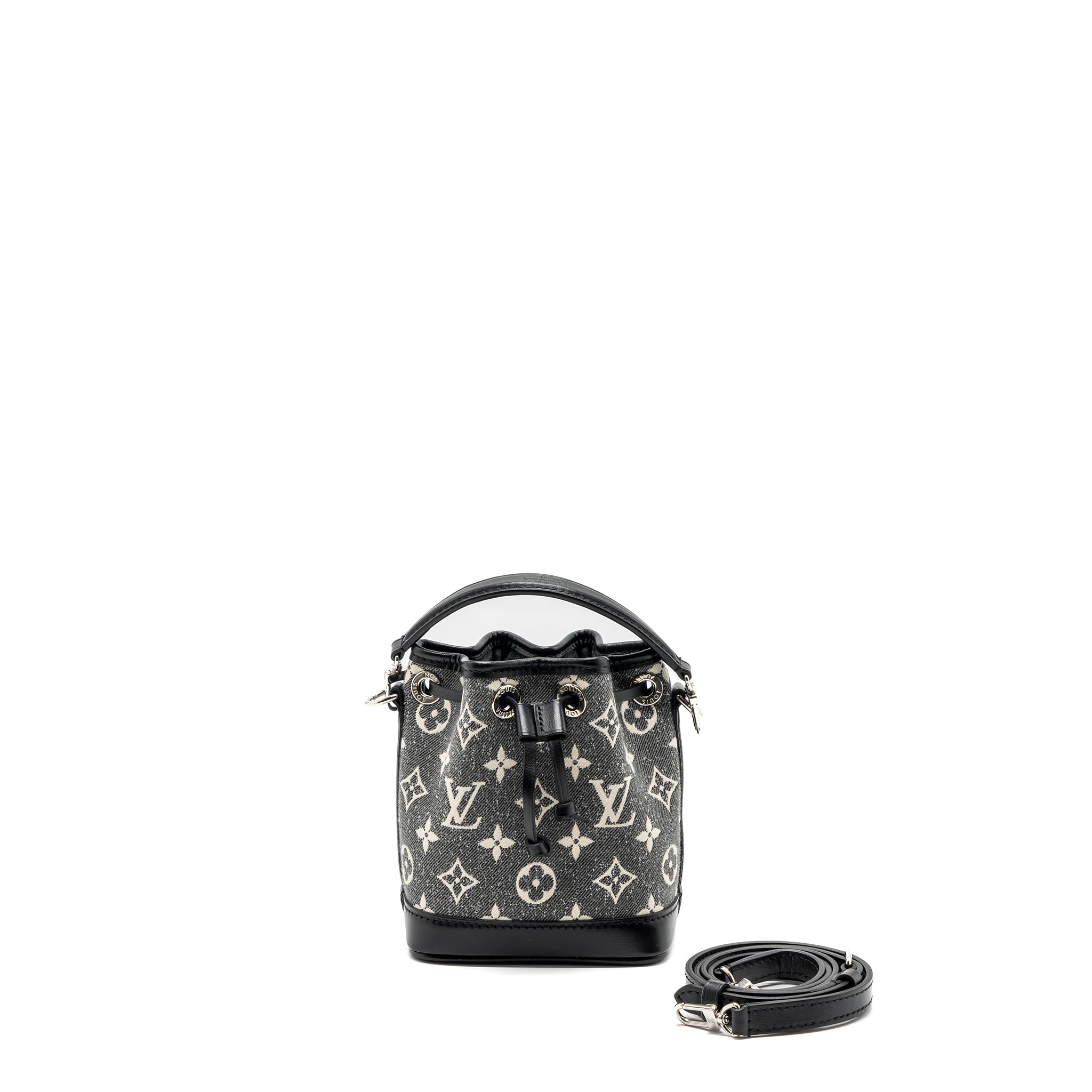 LOUIS VUITTON NANO NOE JACQUARD DENIM BLACK MULTICOLOUR SHW (NEW VERSION)