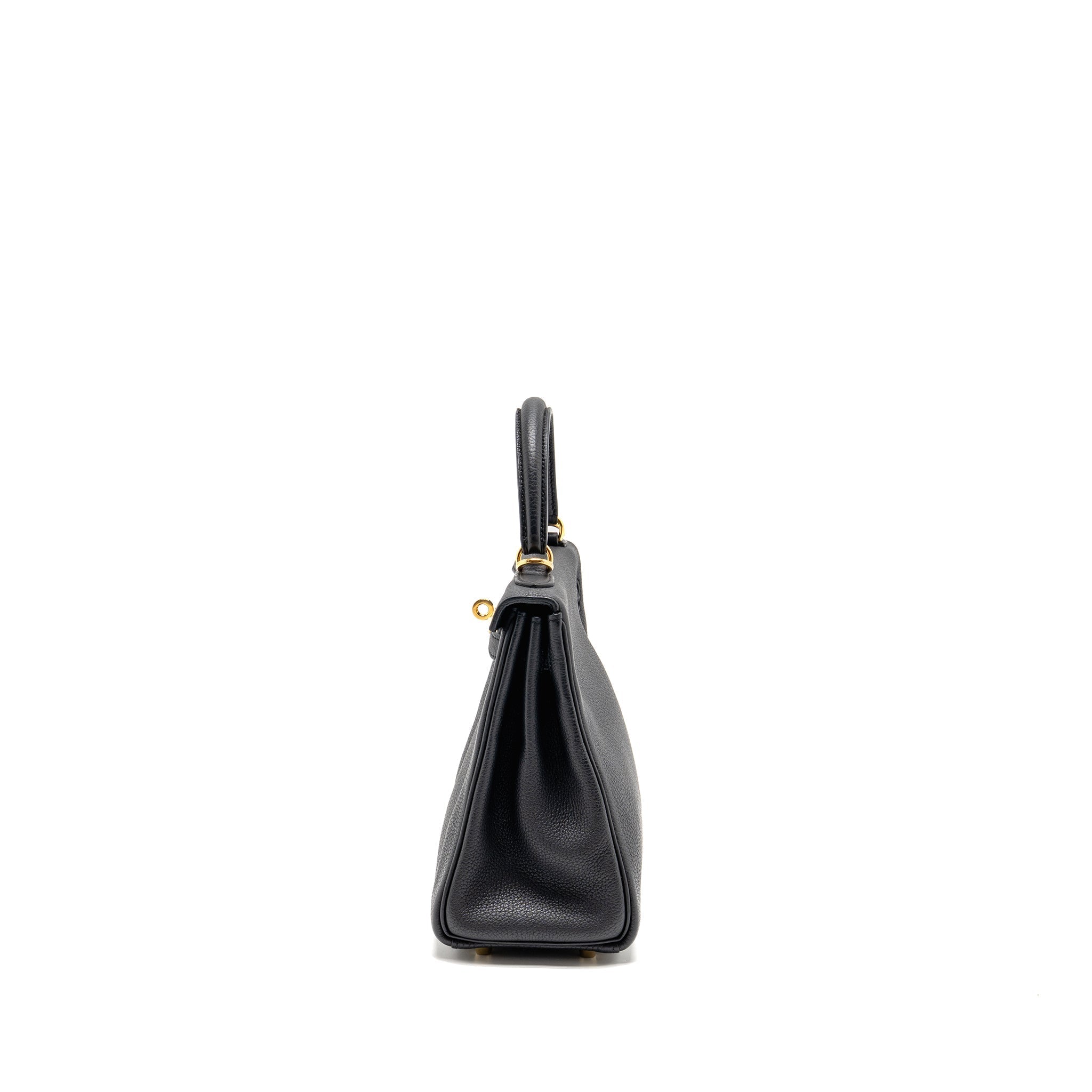 HERMES KELLY 25 TOGO BLACK GHW