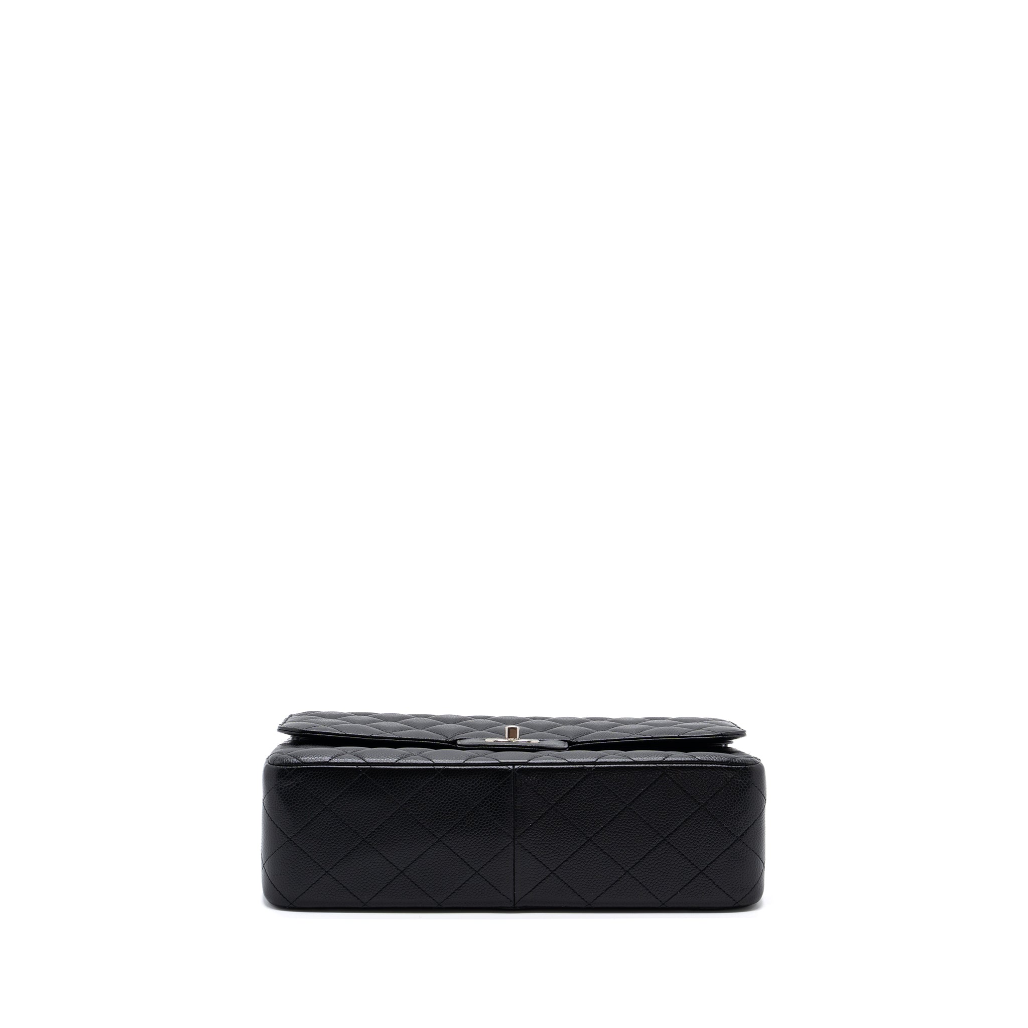 CHANEL CLASSIC DOUBLE FLAP JUMBO CAVIAR BLACK SHW