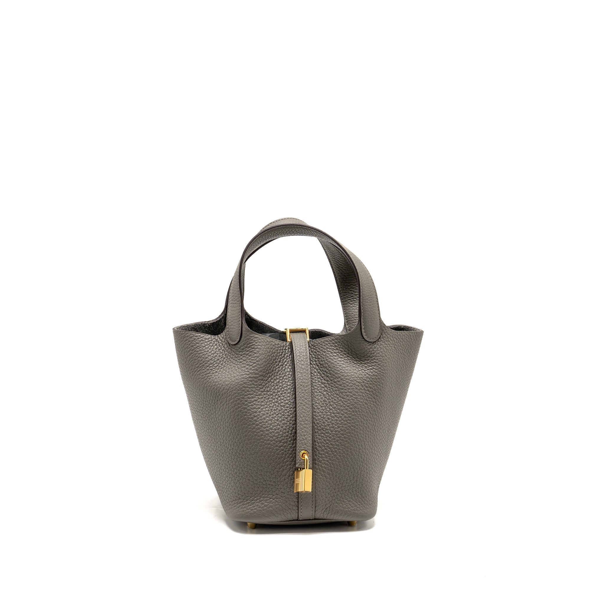 HERMES PICOTIN 18 LOCK BAG CLEMENCE 0L GRIS MEYER GHW