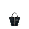 HERMES CARGO PICOTIN 18 LOCK BAG CANVAS / SWIFT BLACK SHW