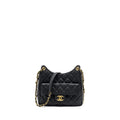 CHANEL 23C HOBO BAG GRAINED CALFSKIN BLACK GHW (MICROCHIP)