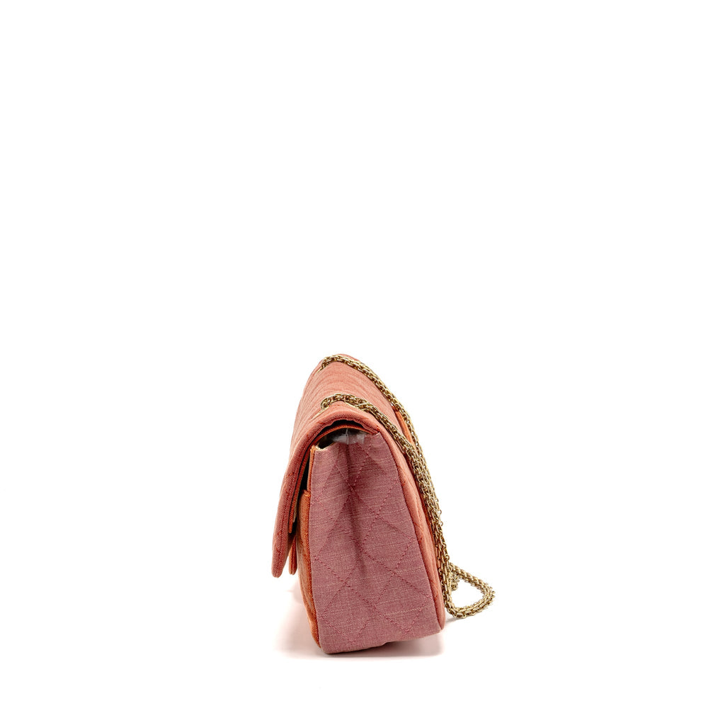 CHANEL MAXI 2.55 REISSUE DOUBLE FLAP BAG FABRIC MULTICOLOUR GHW