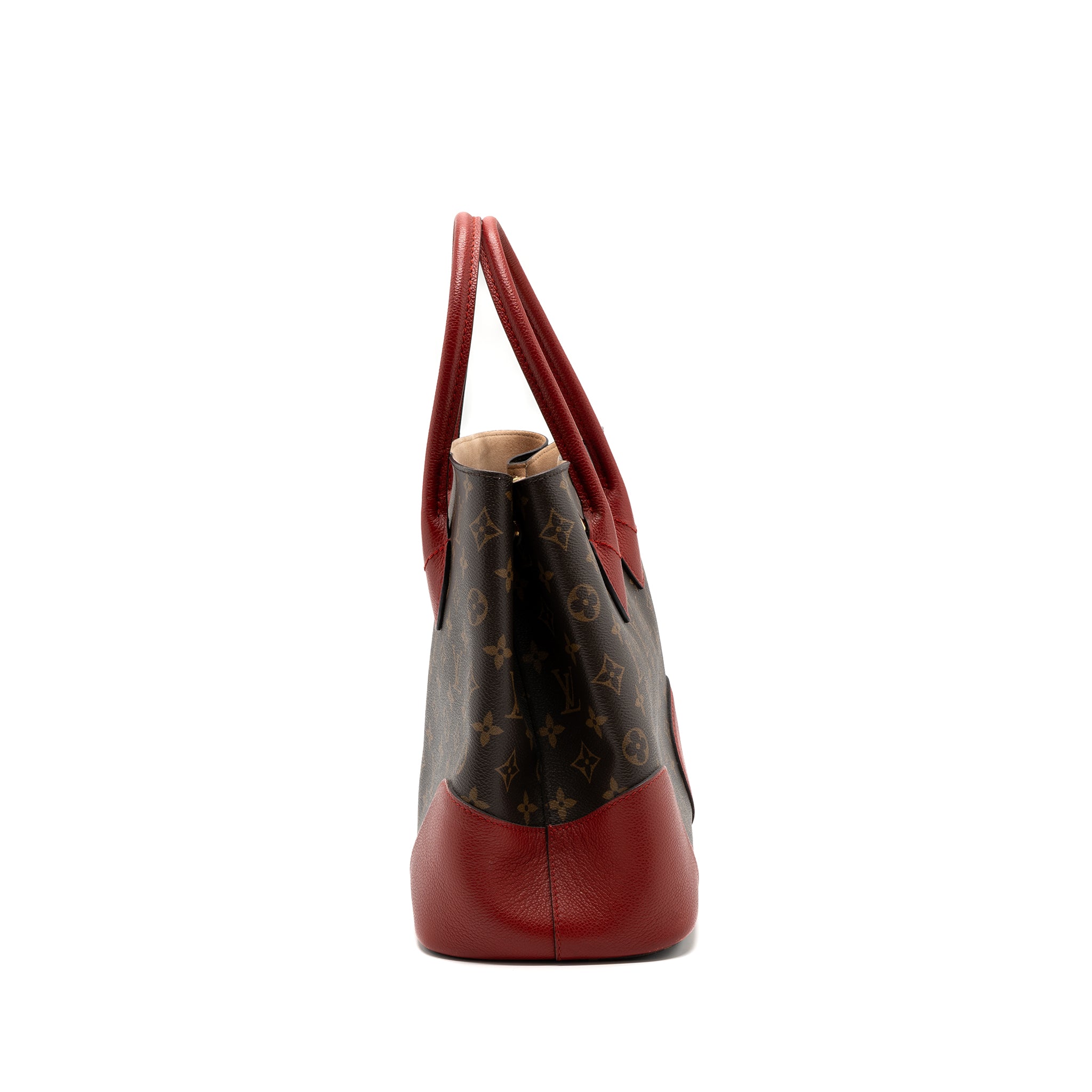 LOUIS VUITTON TOP HANDLE TOTE BAG MONOGRAM CANVAS / RED GHW