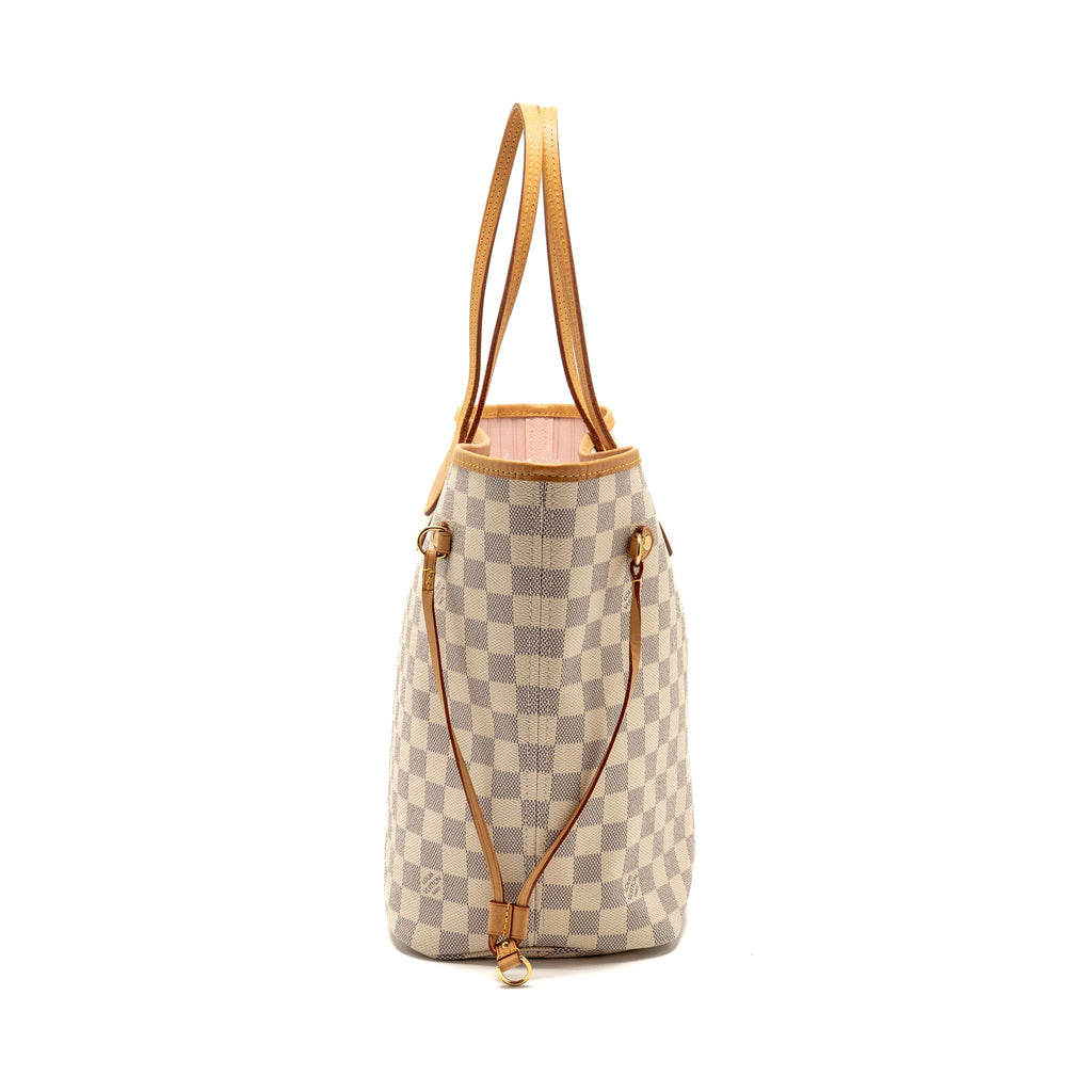 LOUIS VUITTON NEVERFULL MM DAMIER AZUR CANVAS GHW