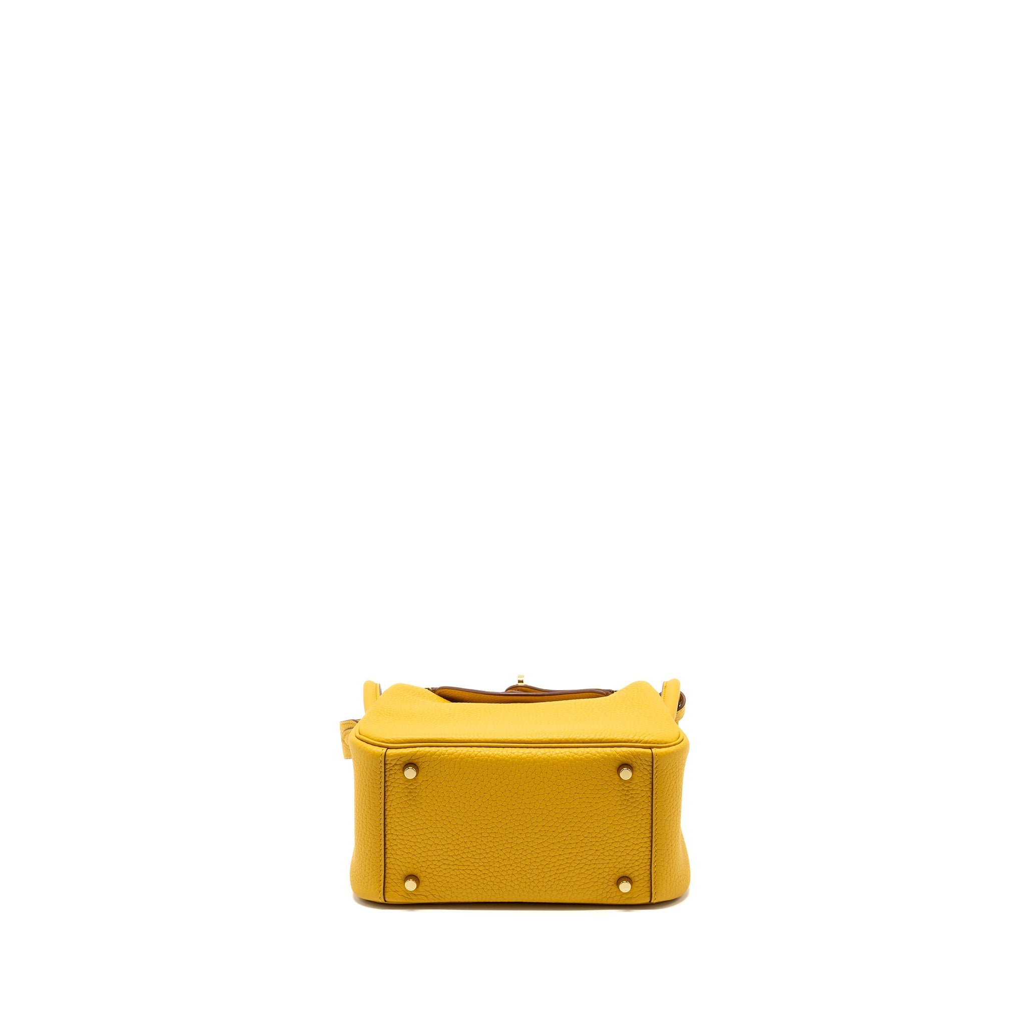 HERMES MINI LINDY CLEMENCE 9D JAUNE AMBER GHW