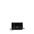 CHANEL CLASSIC WALLET ON CHAIN PATENT BLACK SHW