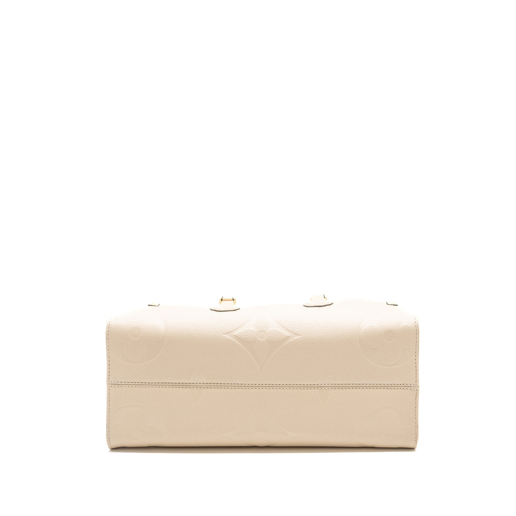 LOUIS VUITTON ONTHEGO MM EMPREINTE LEATHER WHITE GHW (NEW VERSION)