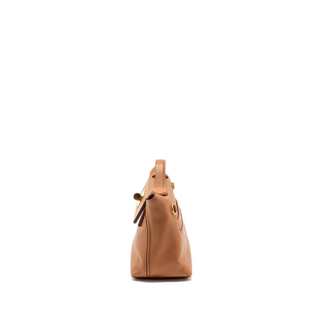 HERMES MINI 24/24 2424-21 BAG EVERCOLOR/ SWIFT GOLD GHW