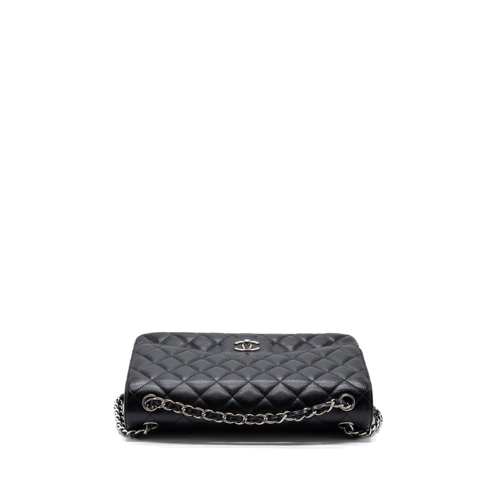 CHANEL CLASSIC DOUBLE FLAP JUMBO CAVIAR BLACK SHW