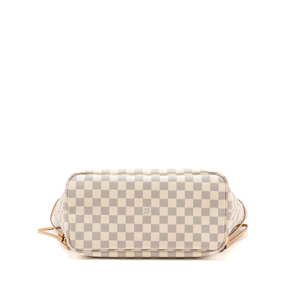 LOUIS VUITTON NEVERFULL MM DAMIER AZUR CANVAS GHW