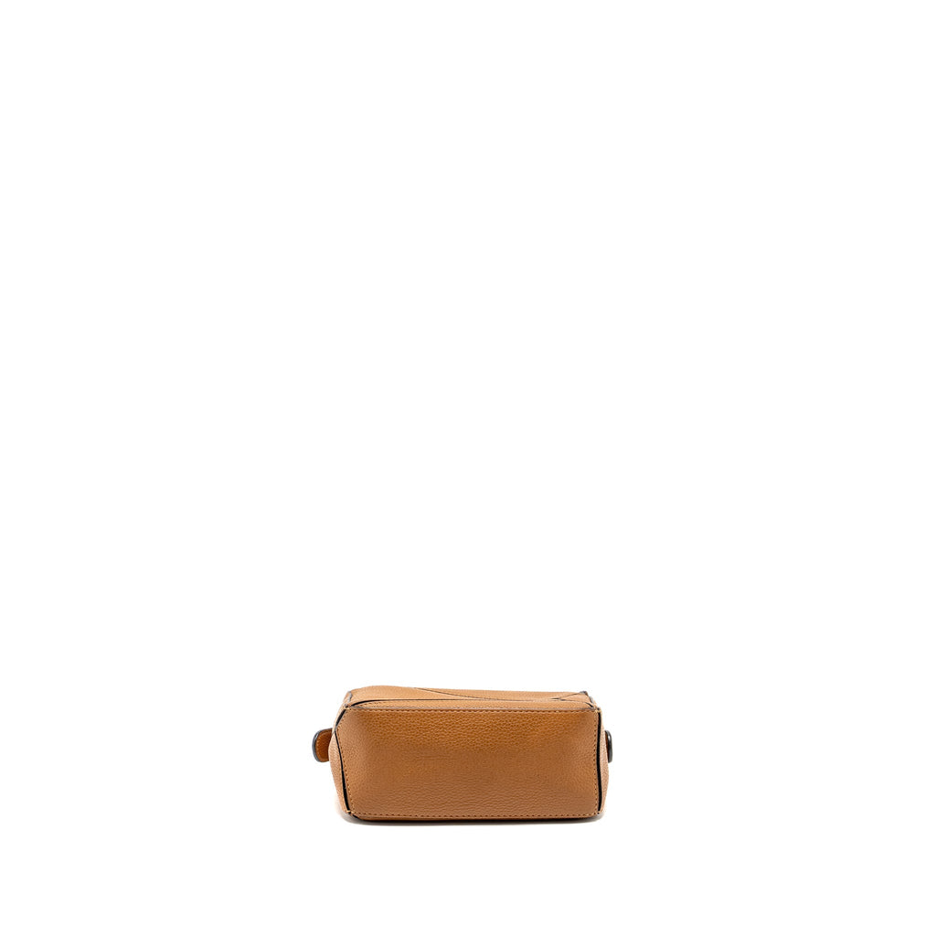 LOEWE MINI PUZZLE BAG CALFSKIN TAN GHW