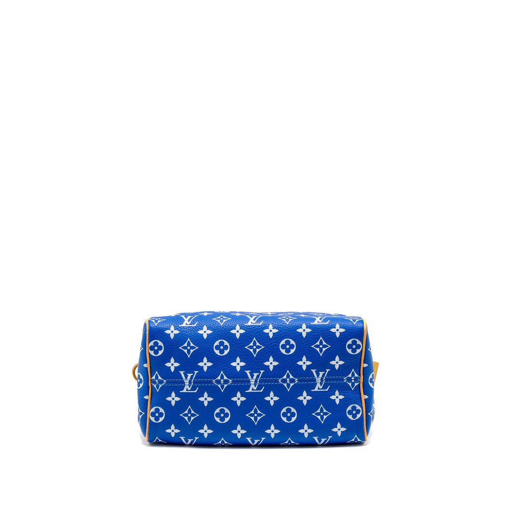 LOUIS VUITTON SPEEDY P9 BANDOULIERE 25 MONOGRAM SOFT CALFSKIN BLEU GHW