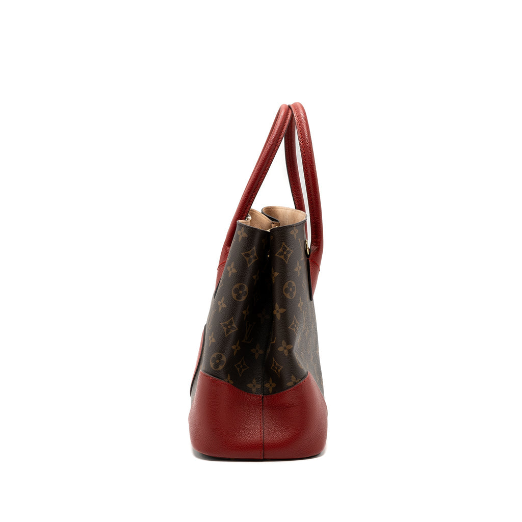 LOUIS VUITTON TOP HANDLE TOTE BAG MONOGRAM CANVAS / RED GHW