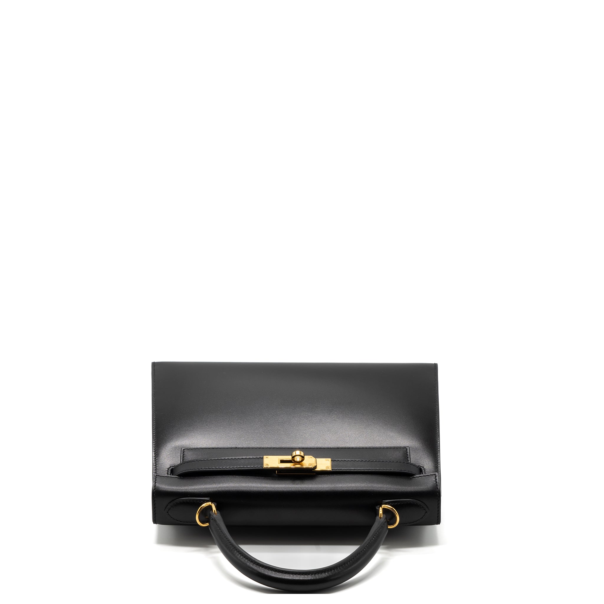 HERMES KELLY 28 BOX CALFSKIN BLACK GHW