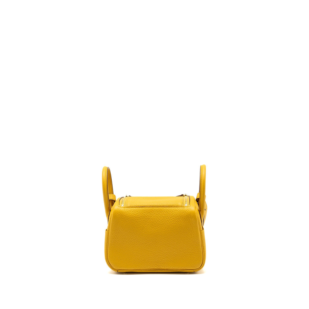 HERMES MINI LINDY CLEMENCE 9D JAUNE AMBER GHW