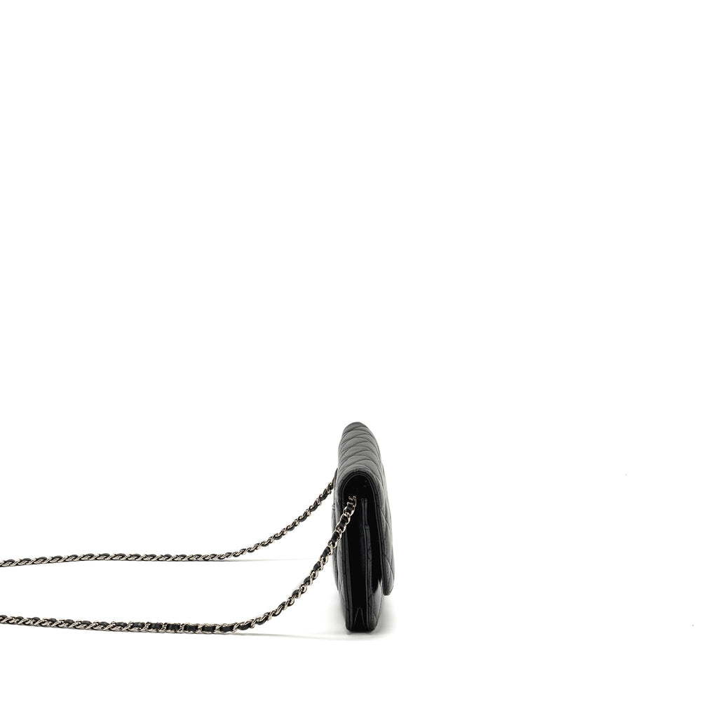 CHANEL CLASSIC WALLET ON CHAIN LAMBSKIN BLACK SHW