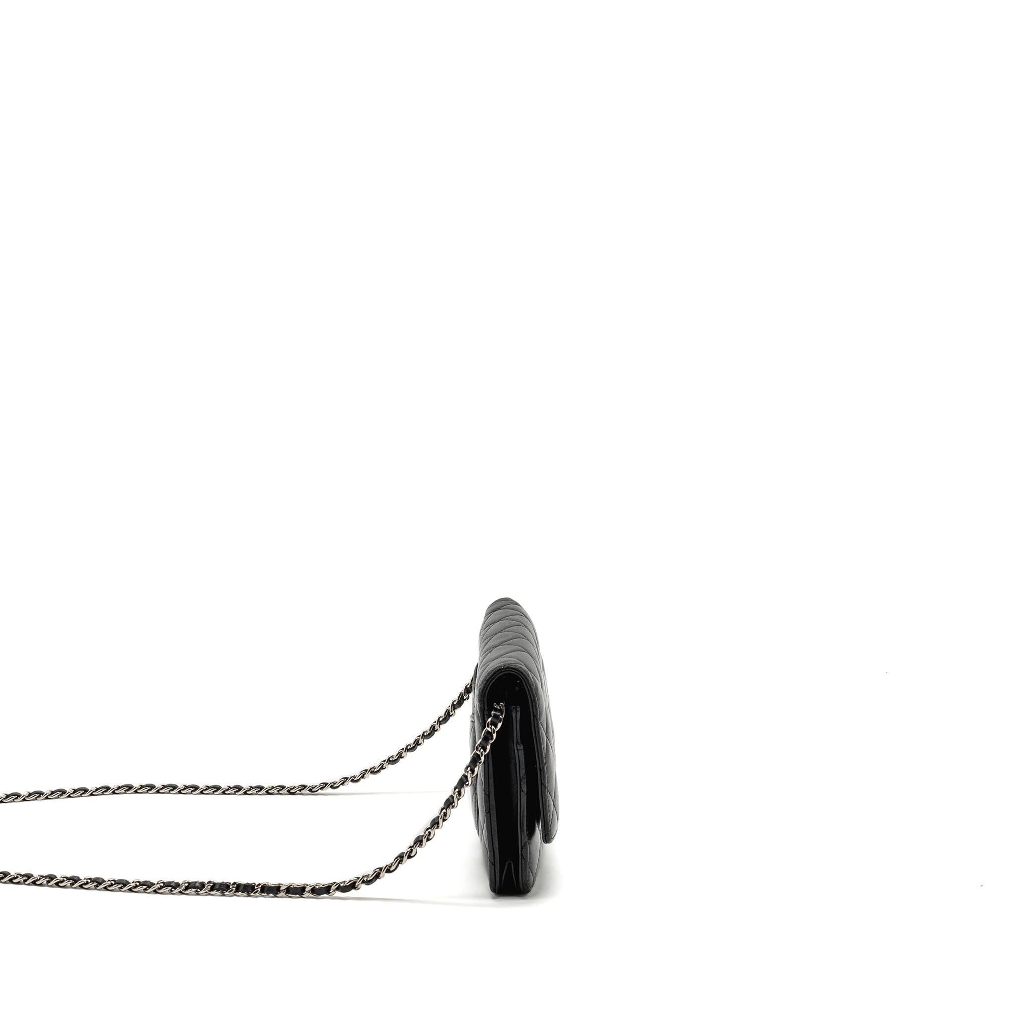 CHANEL CLASSIC WALLET ON CHAIN LAMBSKIN BLACK SHW