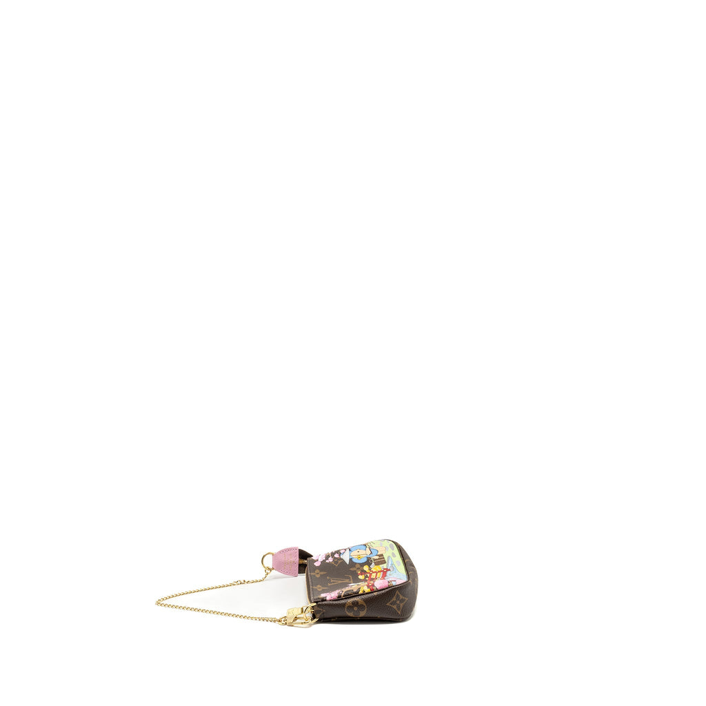 LOUIS VUITTON MINI POCHETTE ACCESSORIES 2021 CHRISTMAS LIMITED EDITION JAPANESE GARDEN SAKURA GHW