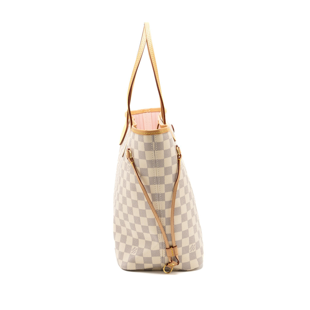 LOUIS VUITTON NEVERFULL MM DAMIER AZUR CANVAS GHW