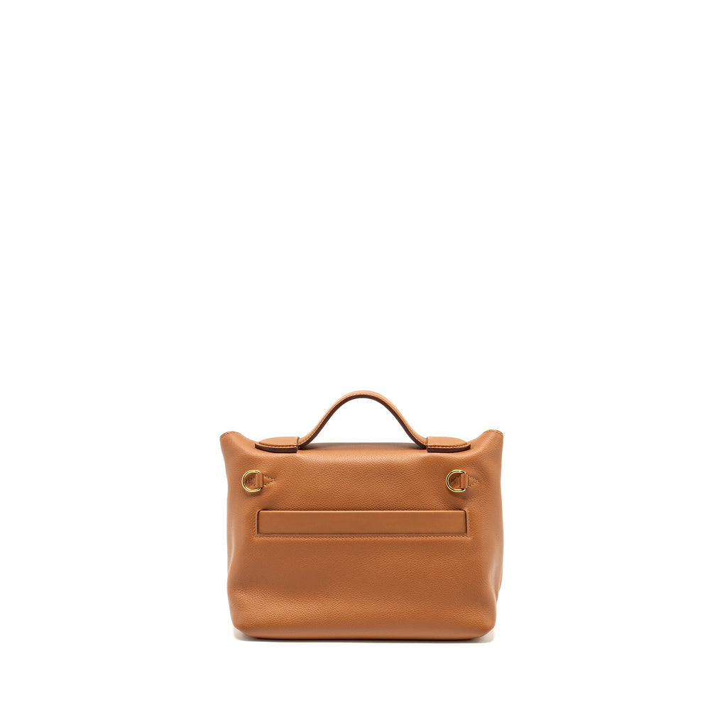 HERMES MINI 24/24 2424-21 BAG EVERCOLOR/ SWIFT GOLD GHW