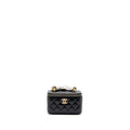 CHANEL 24C GOLD CRUSH LONG VANITY CASE SHINY CALFSKIN BLACK GHW (MICROCHIP)
