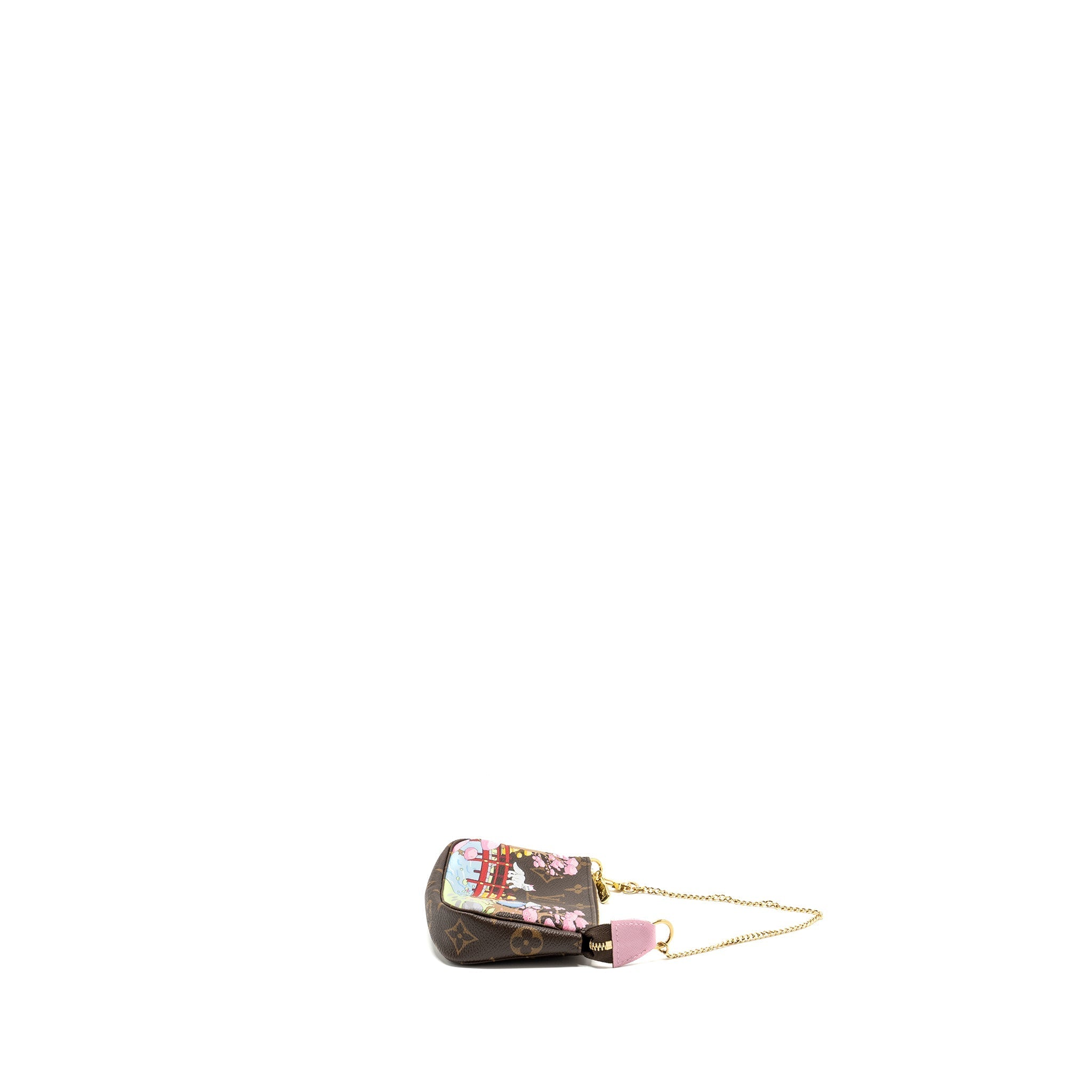LOUIS VUITTON MINI POCHETTE ACCESSORIES 2021 CHRISTMAS LIMITED EDITION JAPANESE GARDEN SAKURA GHW