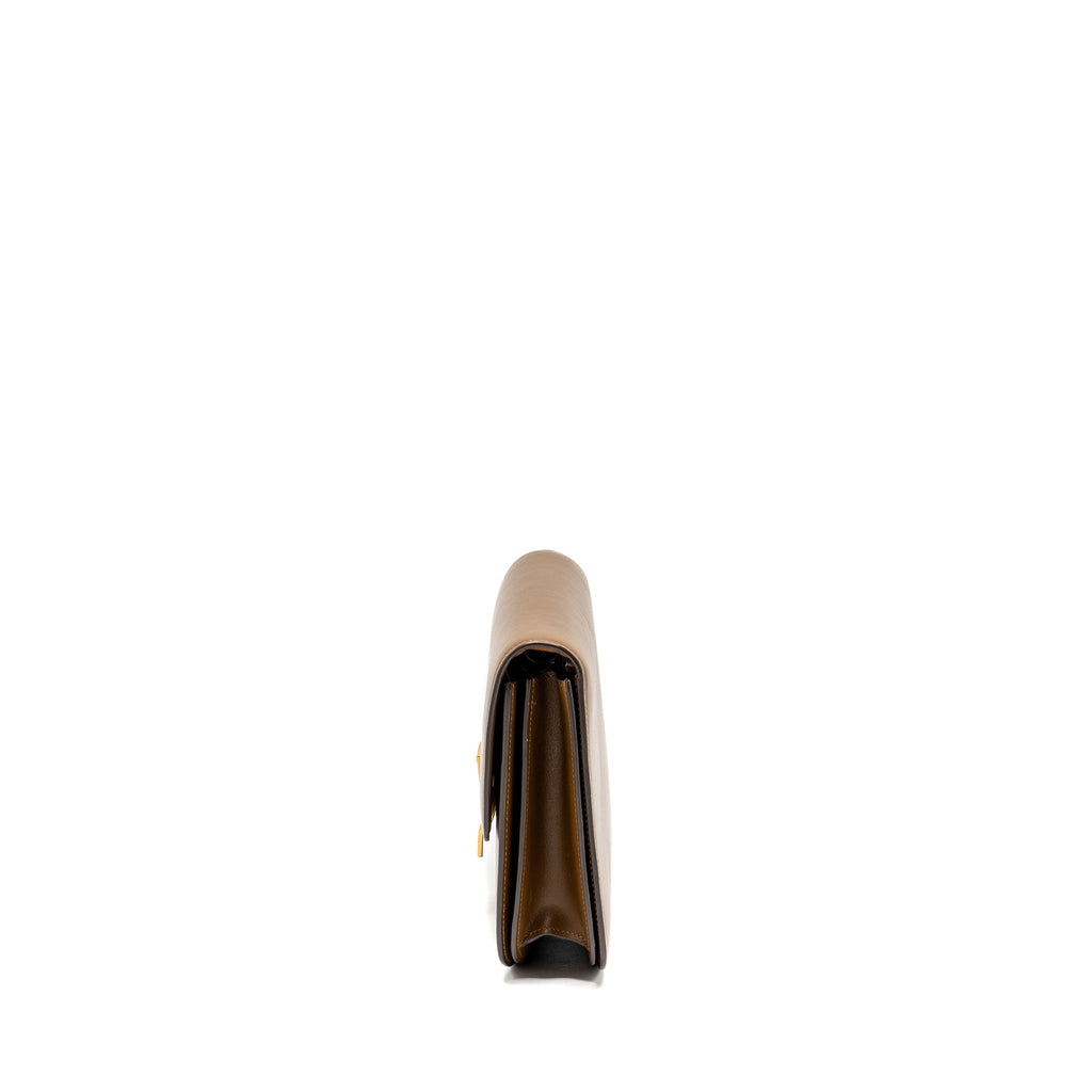 CELINE MEDIUM CLASSIC BOX BAG CALFSKIN CAMEL GHW