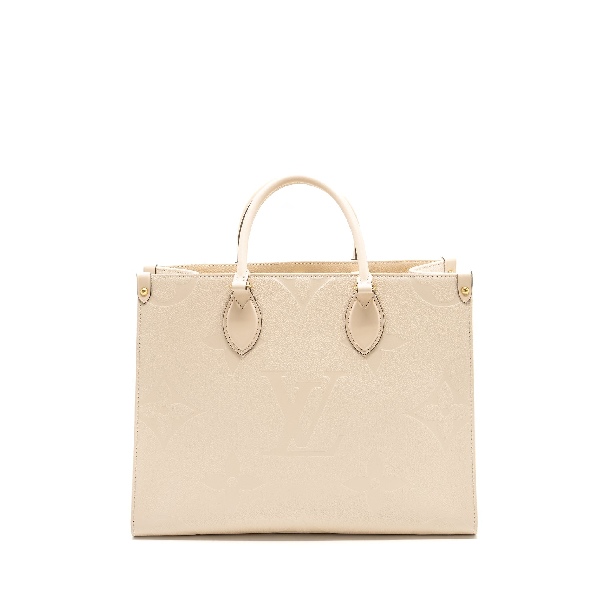 LOUIS VUITTON ONTHEGO MM EMPREINTE LEATHER WHITE GHW (NEW VERSION)