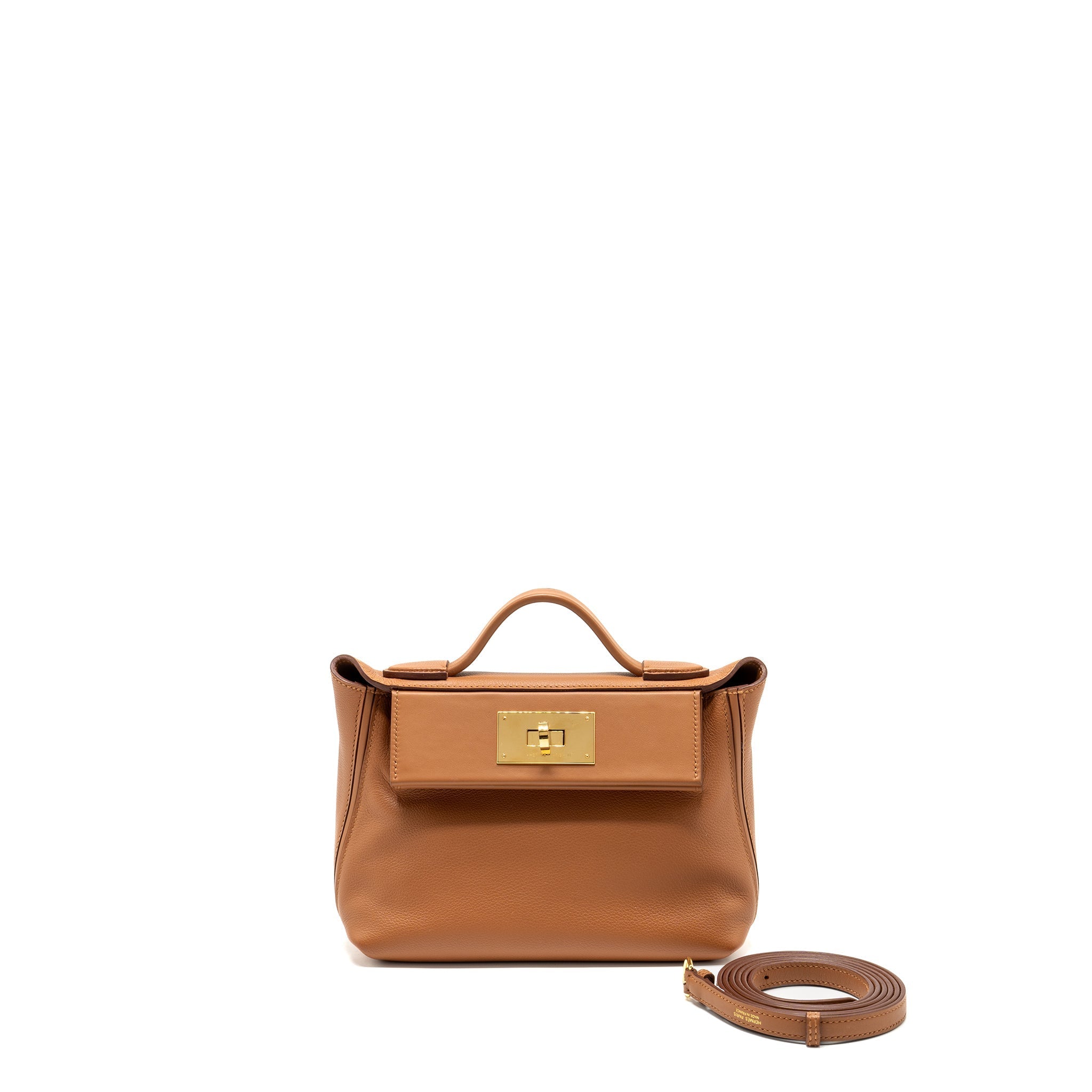 HERMES MINI 24/24 2424-21 BAG EVERCOLOR / SWIFT GOLD GHW
