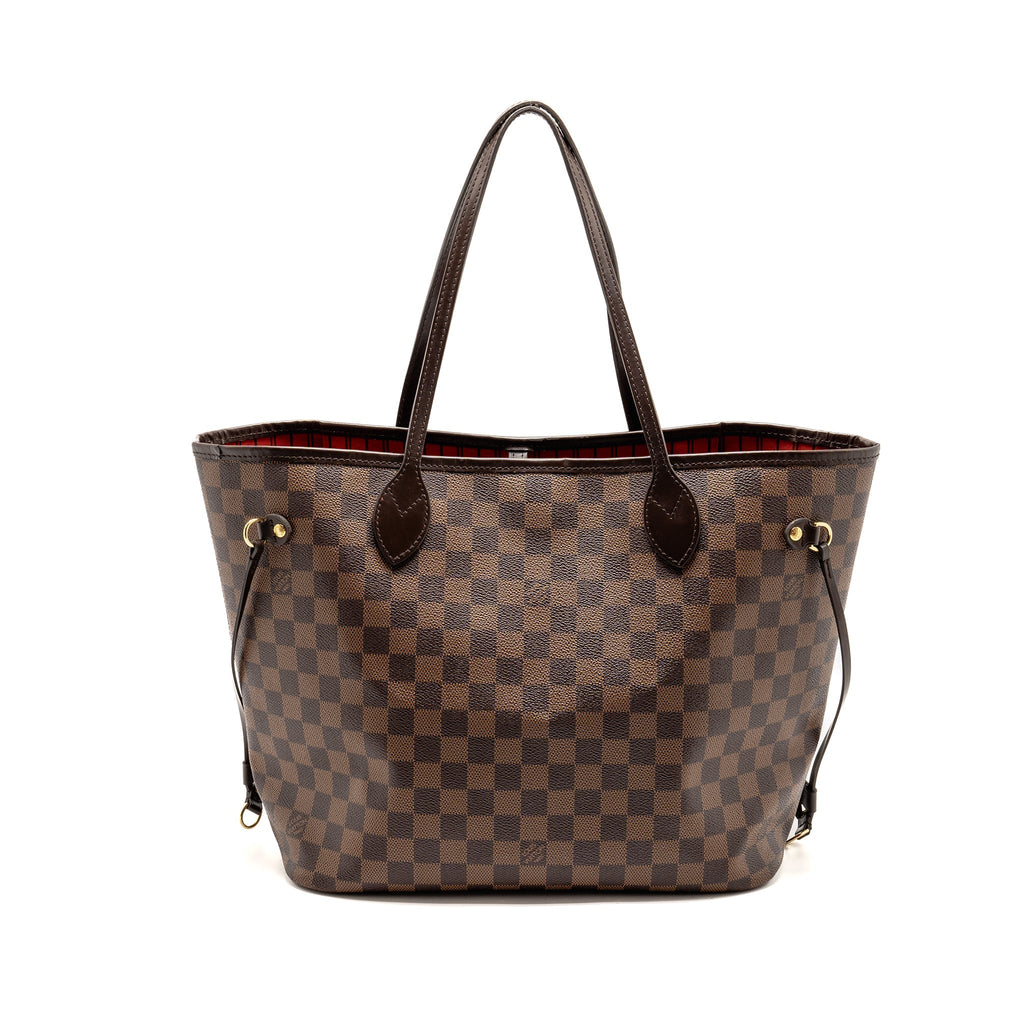 LOUIS VUITTON NEVERFULL MM DAMIER EBENE CANVAS GHW